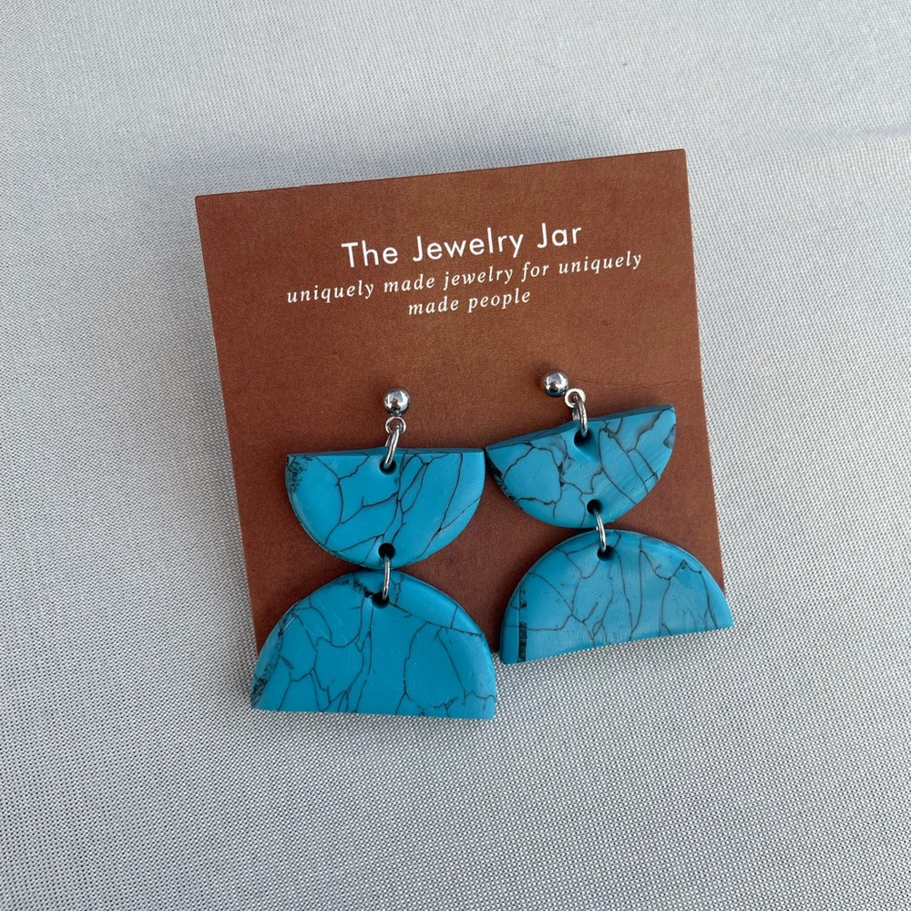 Turquoise Clay Earrings